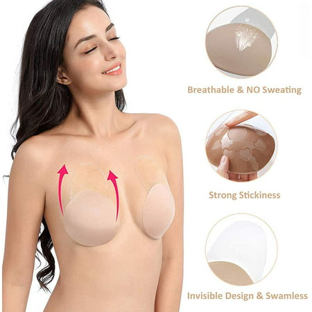Breast Lift Cover Bra-Silicone Invisible Adhesive Bra,Lifting Cups Nipple Cover